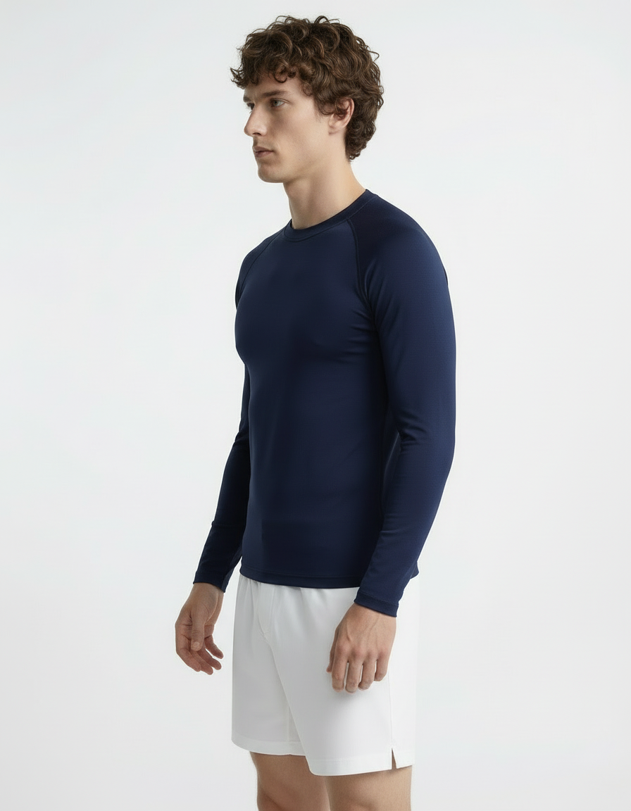 Fitted Tee full sleeve - Active wear Blue