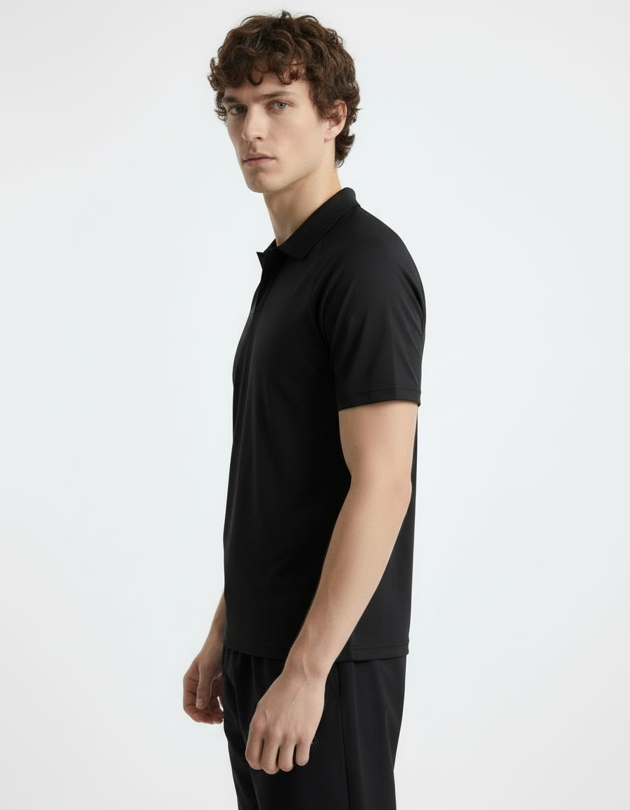 Polo Tee - Active wear Black