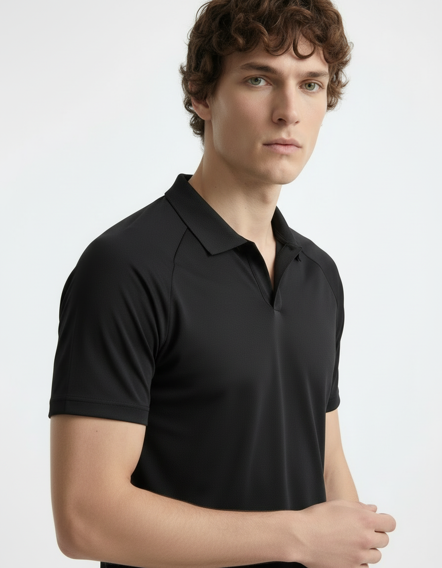 Polo Tee - Active wear Black