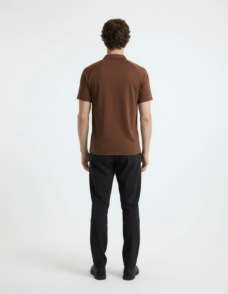 Polo Tee - Active wear Brown