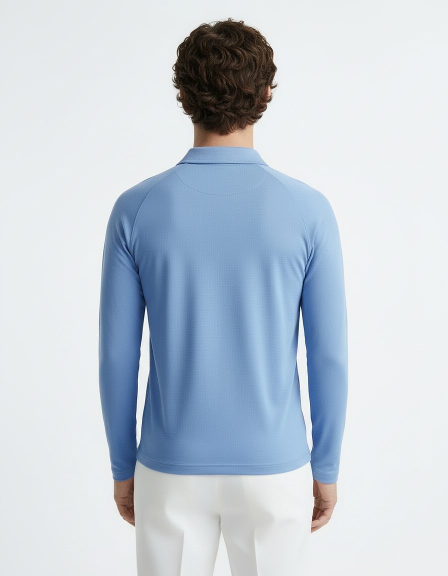 Polo Tee full sleeve - Active wear Baby Blue