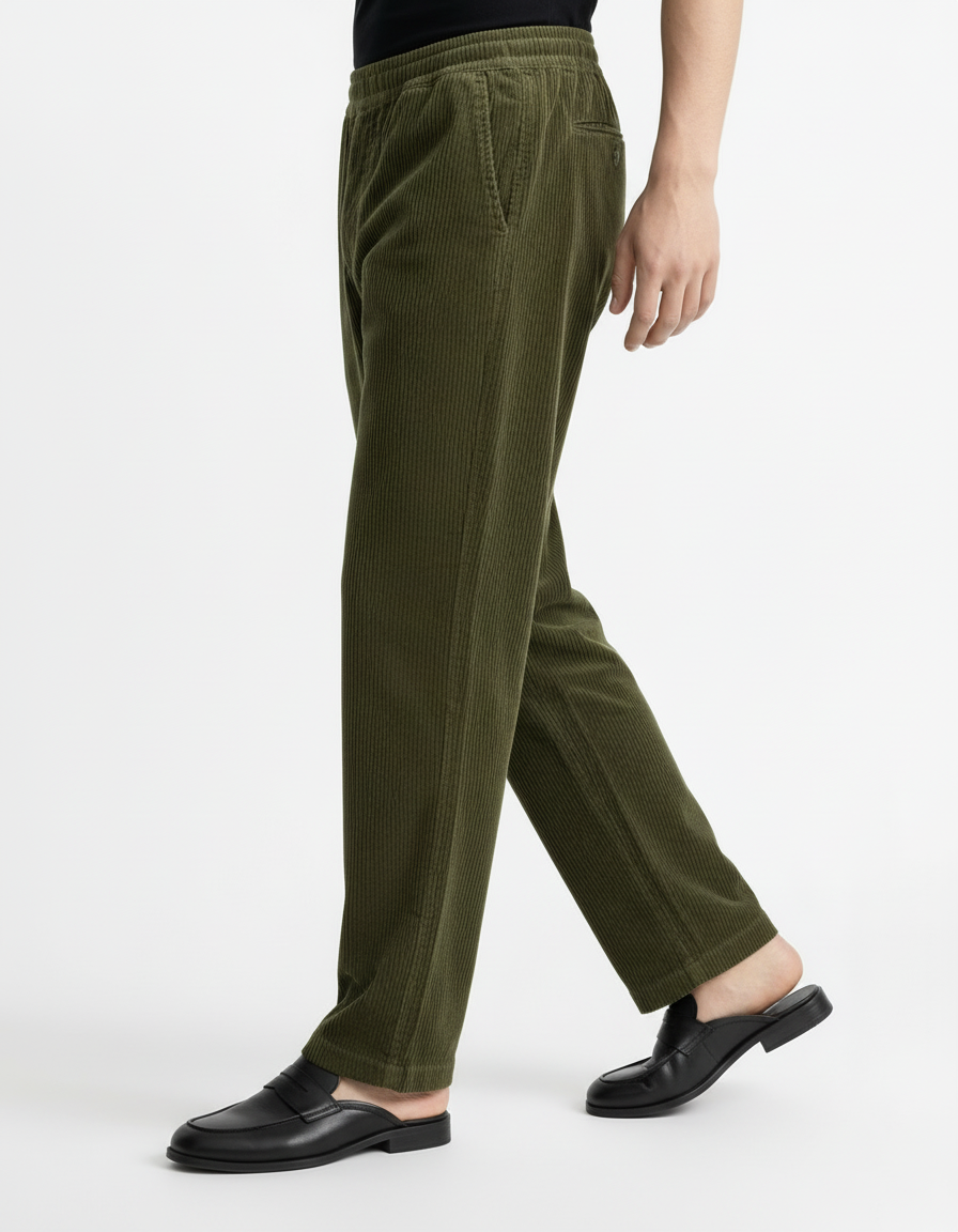 Trouser - Corduroy Olive Green