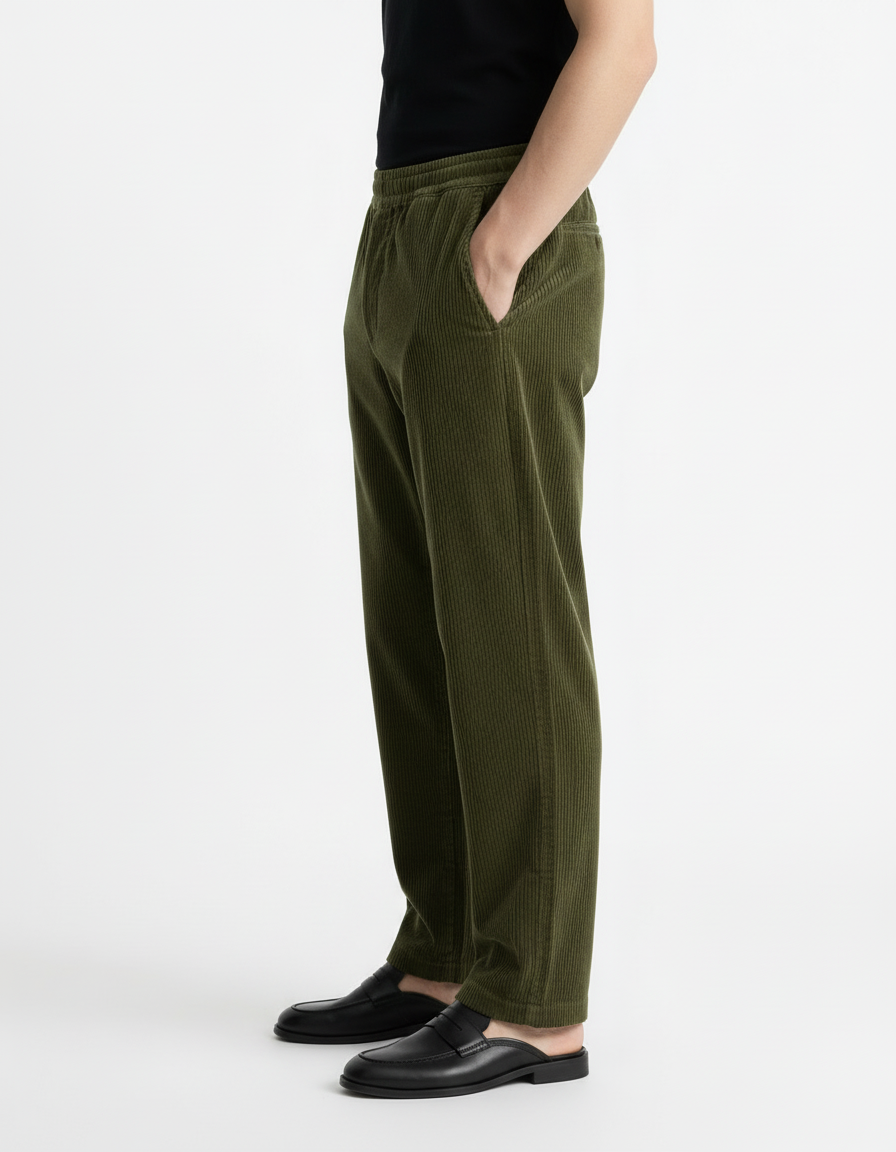 Trouser - Corduroy Olive Green
