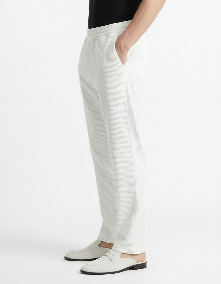 Trouser - Corduroy White