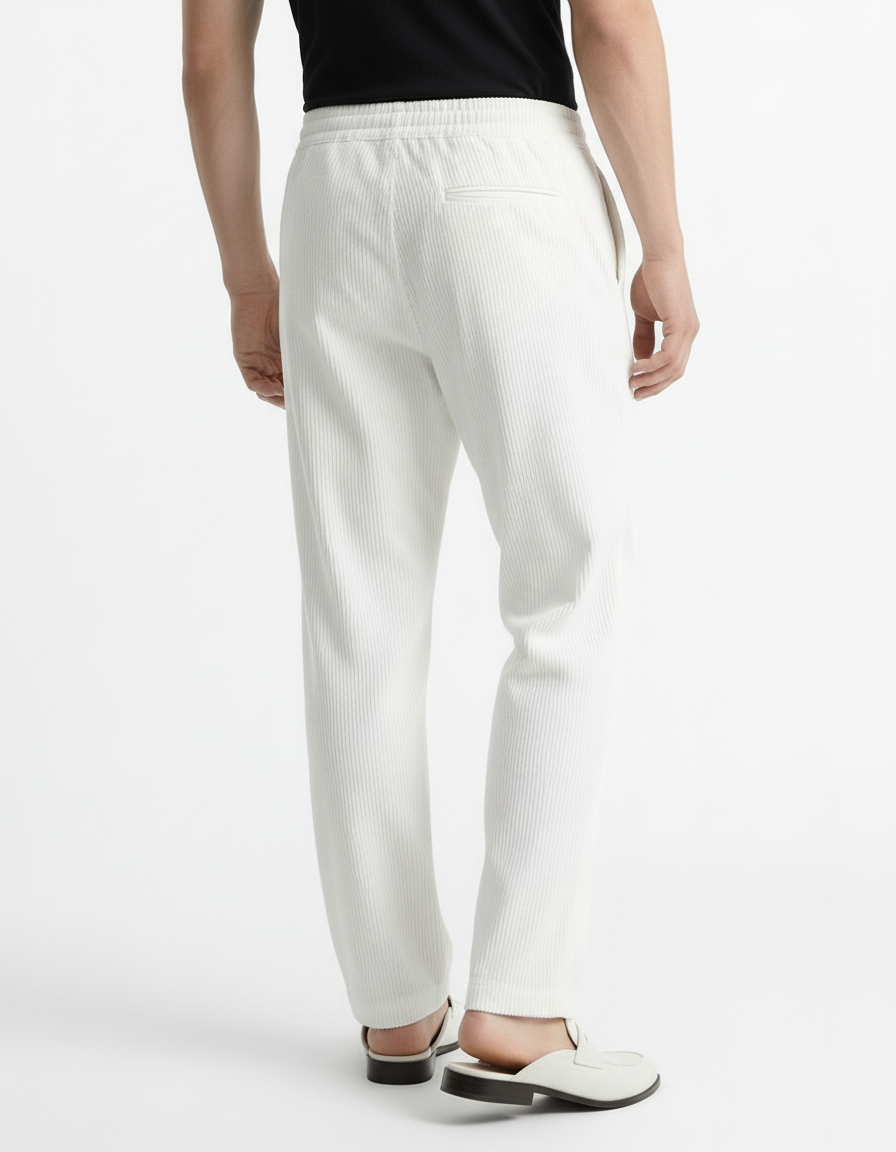 Trouser - Corduroy White