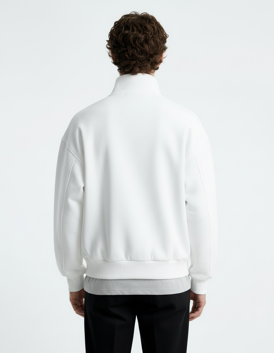 Jacket Funnel Neck - White