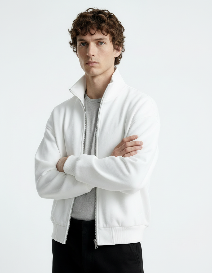 Jacket Funnel Neck - White