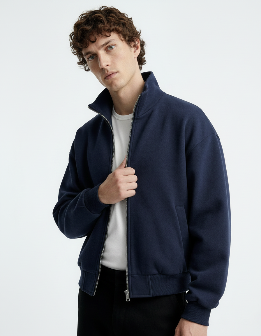 Jacket Funnel Neck - Blue
