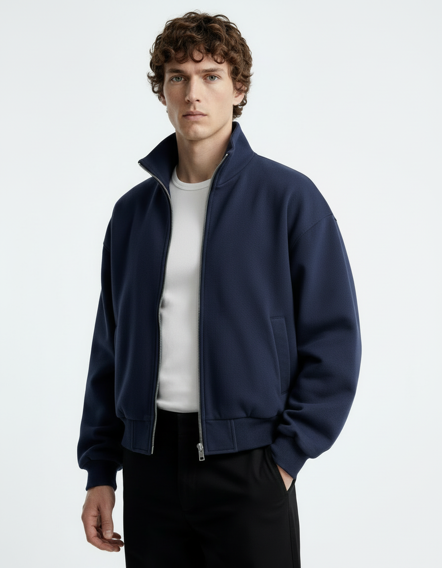 Jacket Funnel Neck - Blue