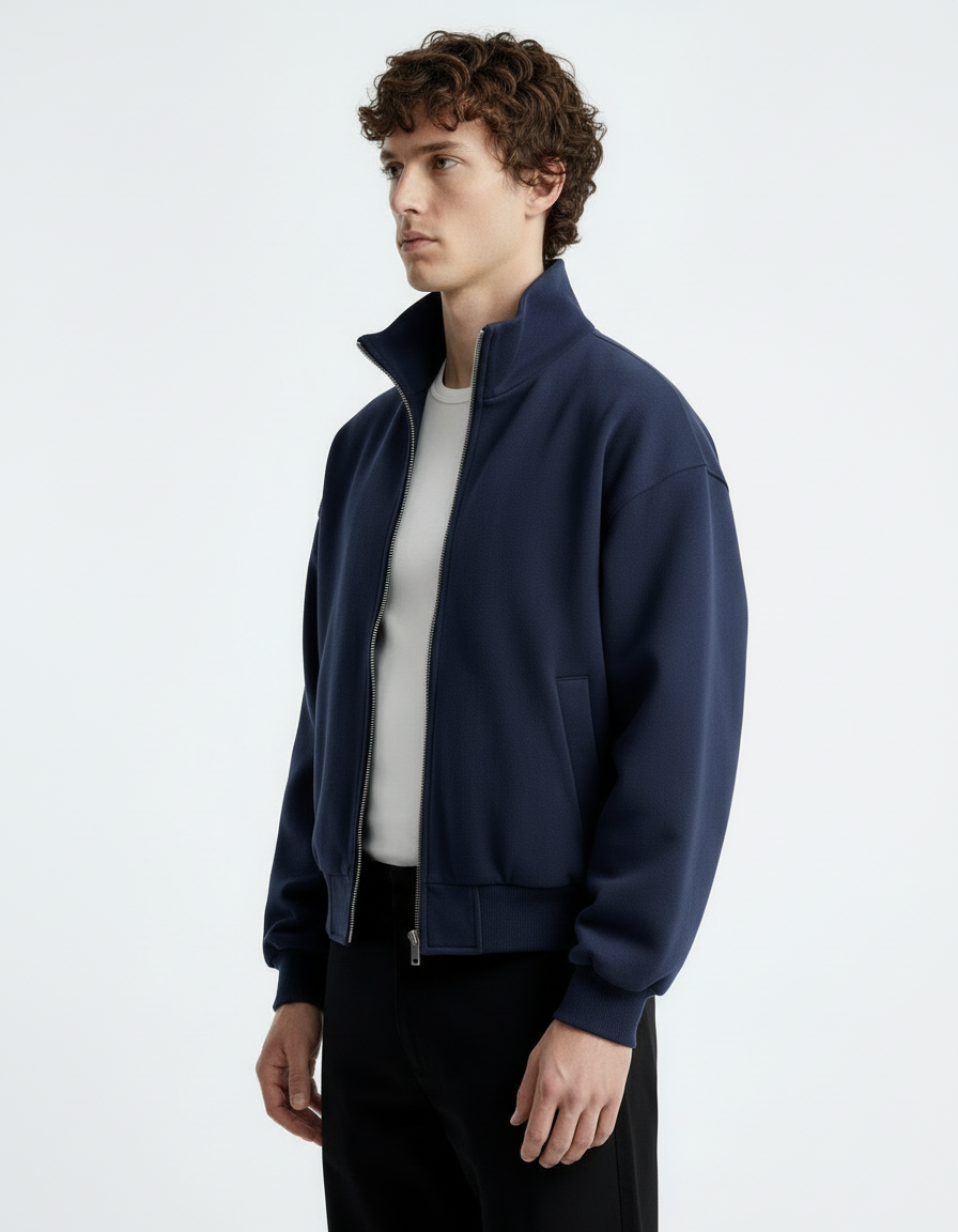Jacket Funnel Neck - Blue