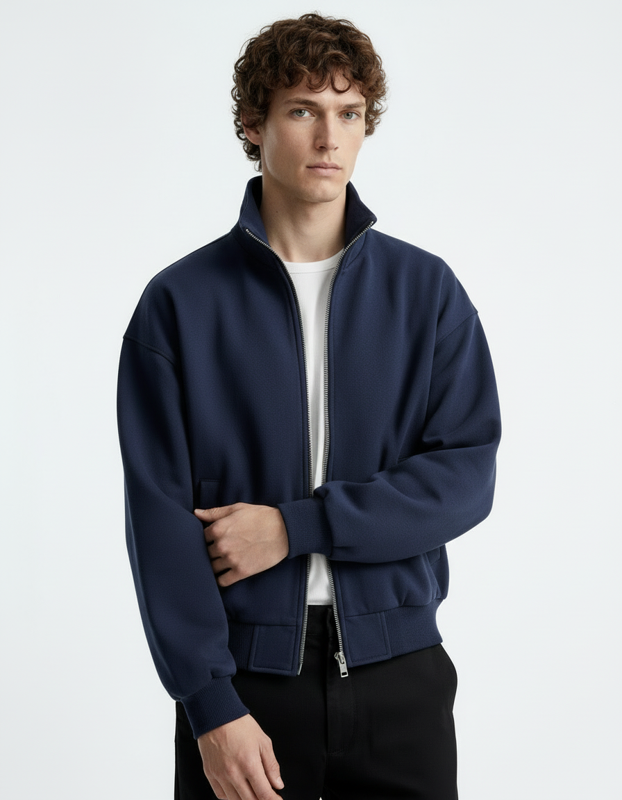Jacket Funnel Neck - Blue